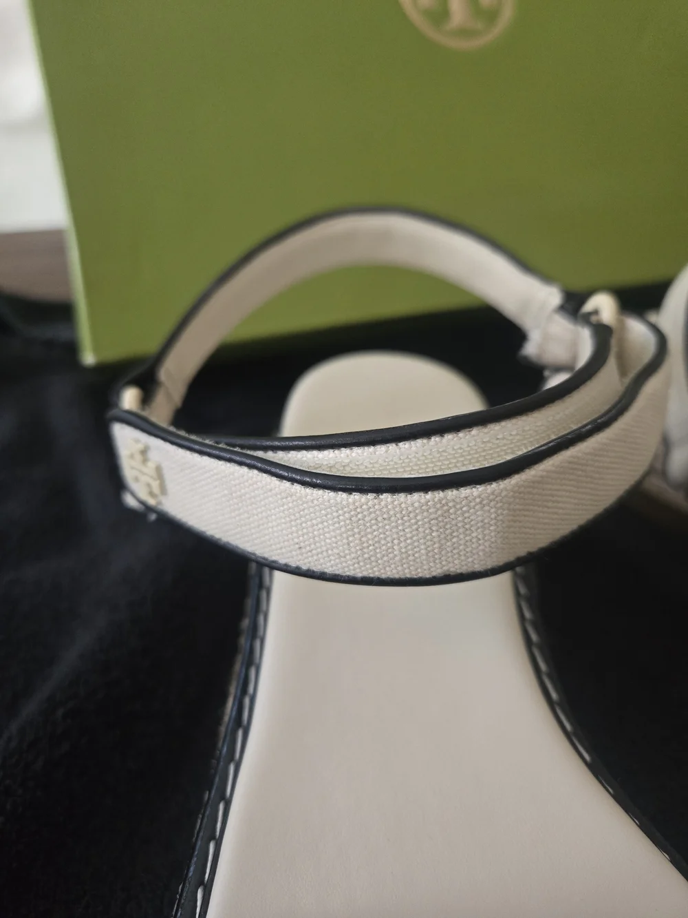 Tory Burch White Espadrille Platform Sandals Size 11/42 NWOT
